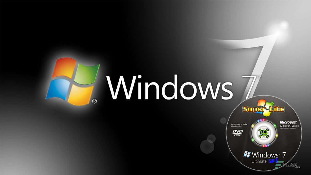 Windows 7 with iconic mountainside background — 1280x720 wallpaper