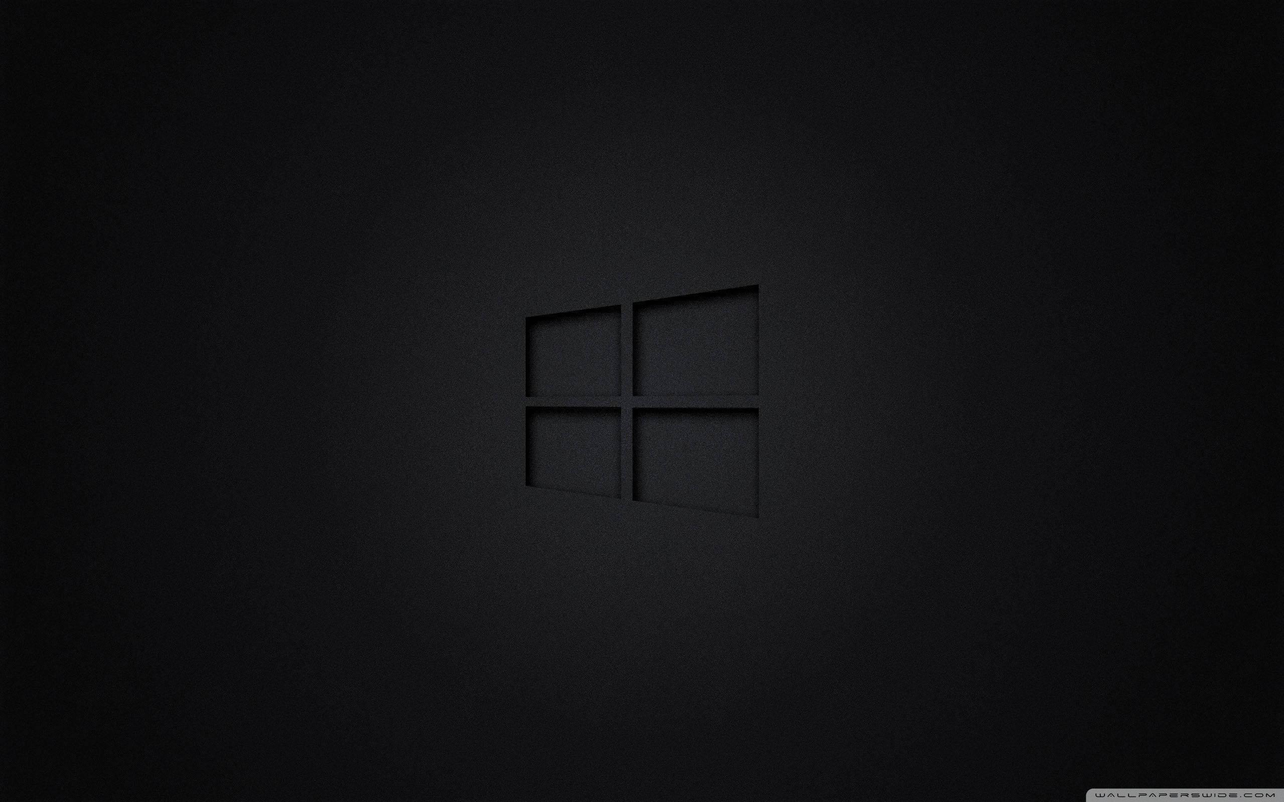 Windows Black Minimalist — 2560x1600 wallpaper