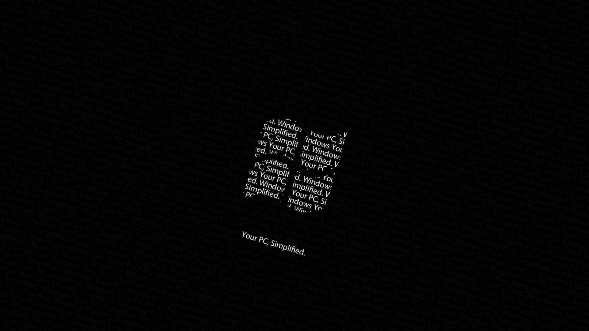 Windows Logo Black Aesthetic Background — 1920x1080 wallpaper
