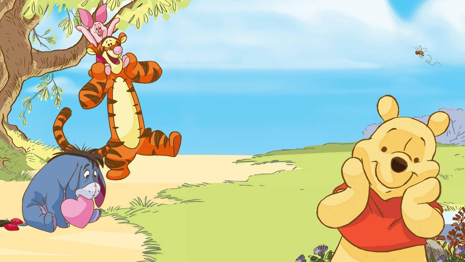 Winnie The Pooh and Friends Sharing a Special Moment — 1920x1080 wallpaper