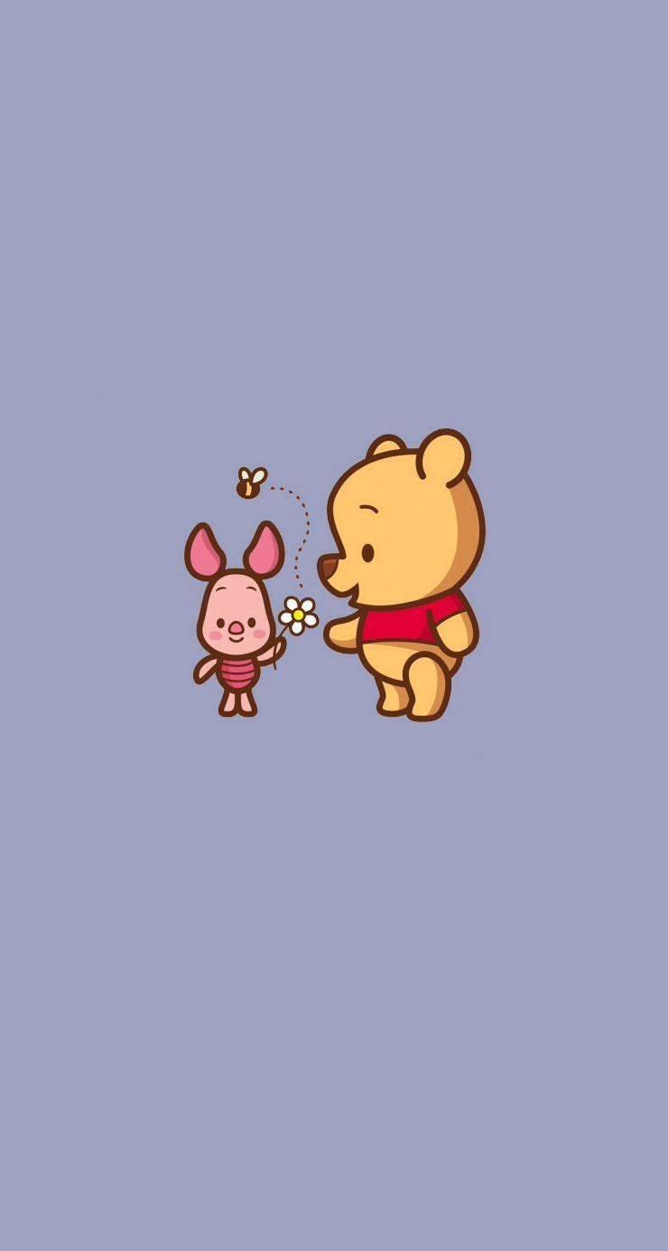 Winnie the Pooh and Piglet, Best Friends — 740x1384 wallpaper