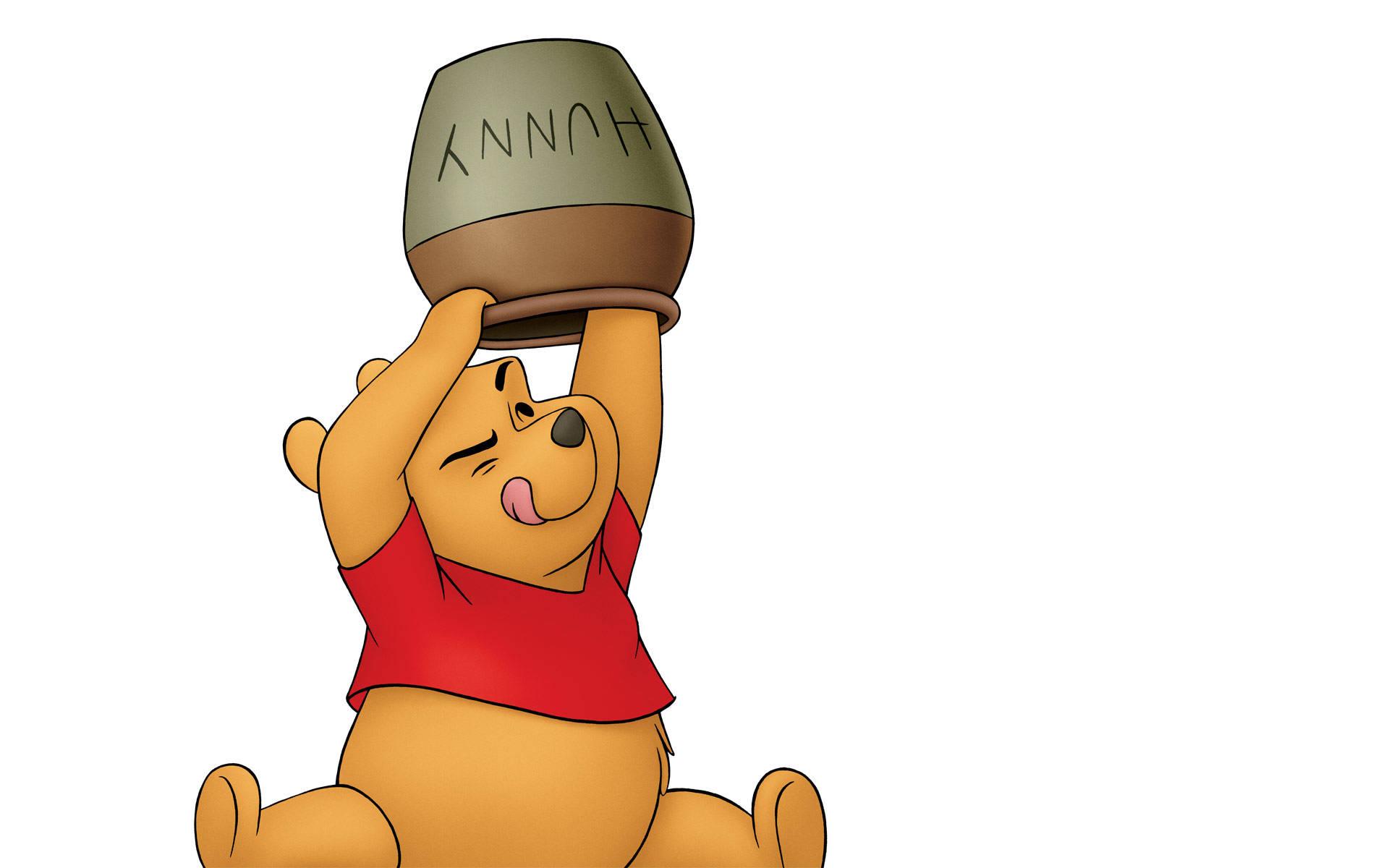 Winnie The Pooh Eating Hunny — 1920x1200 wallpaper