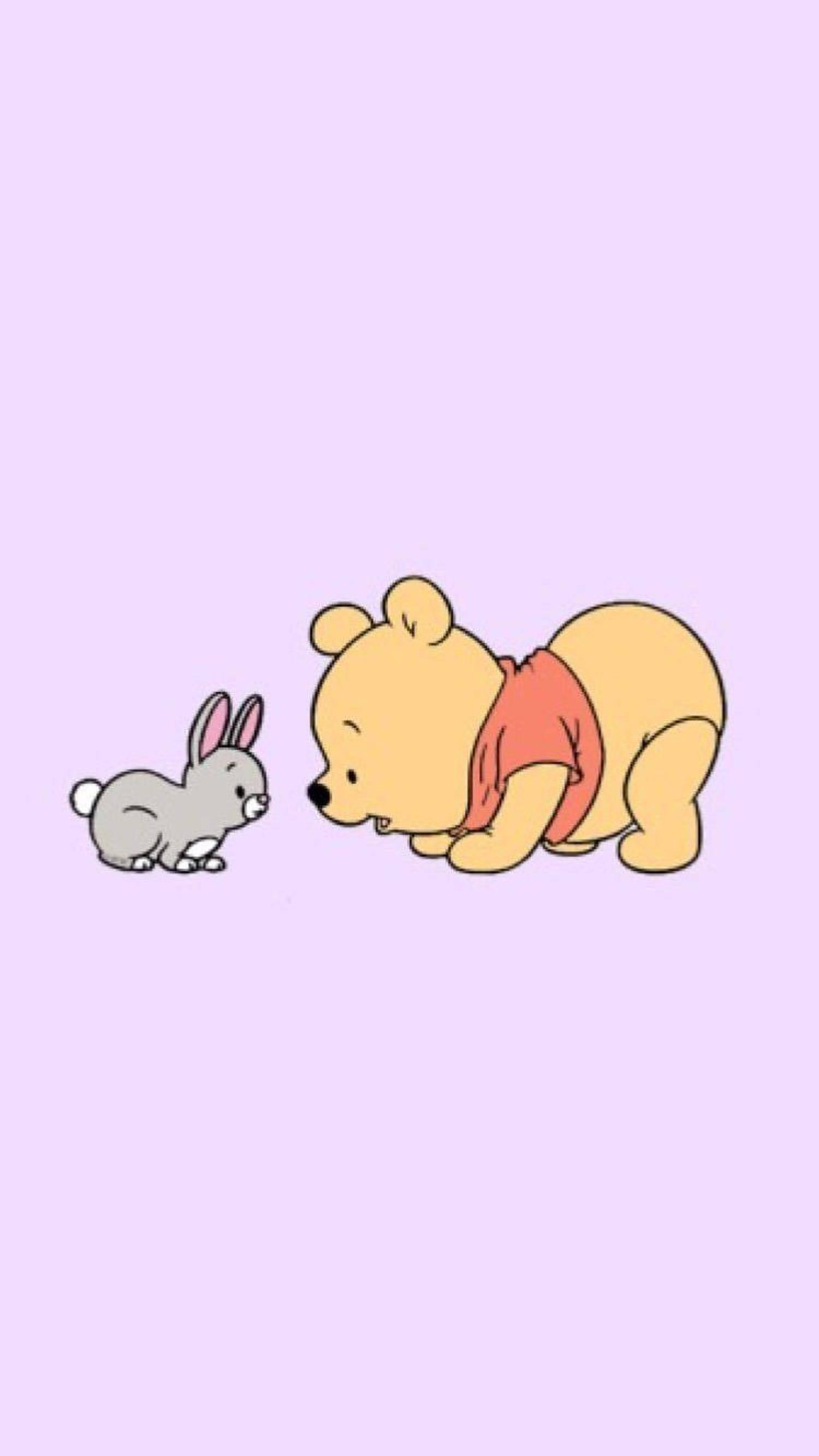 Winnie The Pooh With A Bunny — 1500x2668 wallpaper