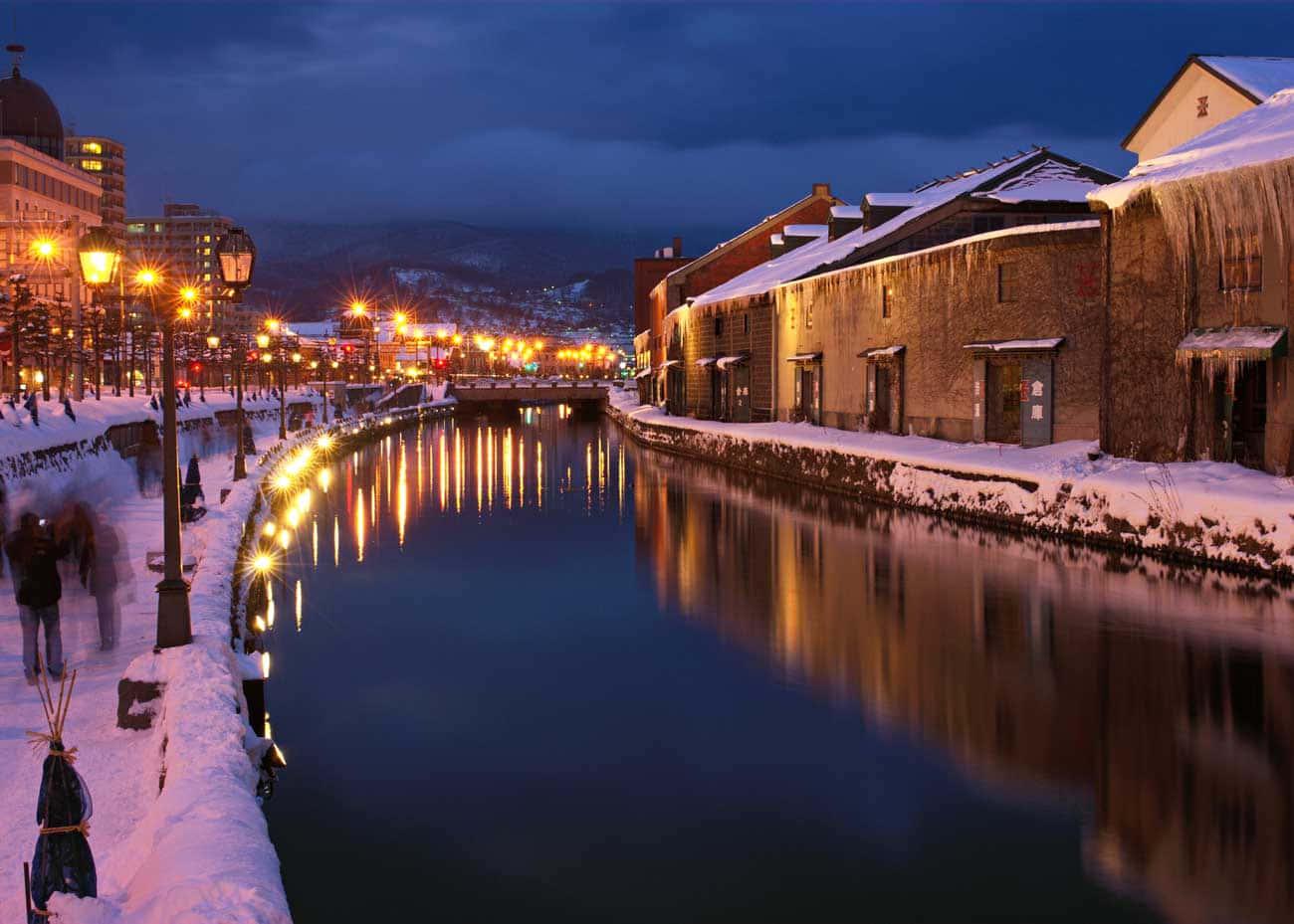 Winter Night River Picture — 1300x929 wallpaper