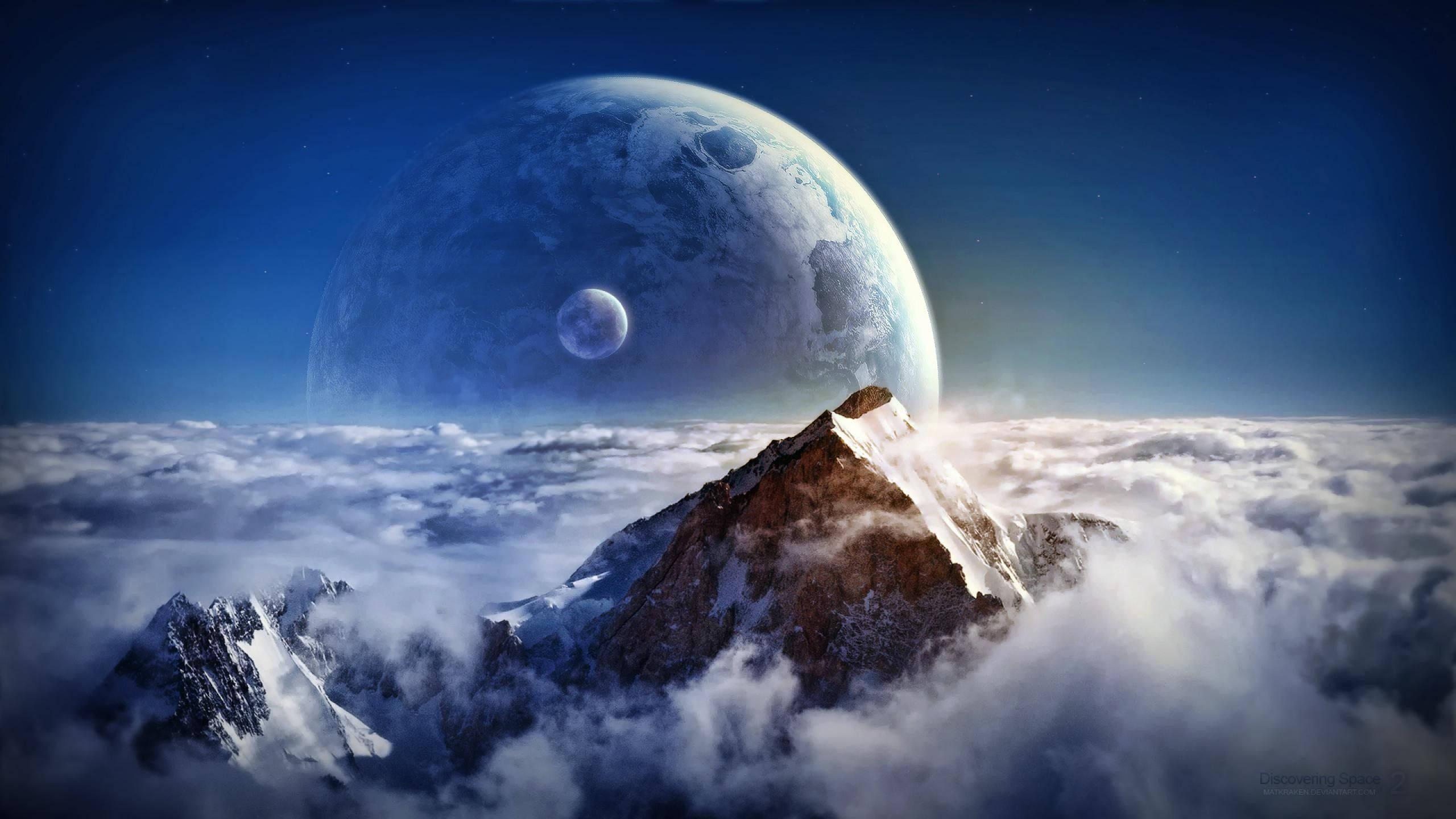 Wondrous Exploration of a Beautiful Sci-Fi Planet — 2560x1440 wallpaper