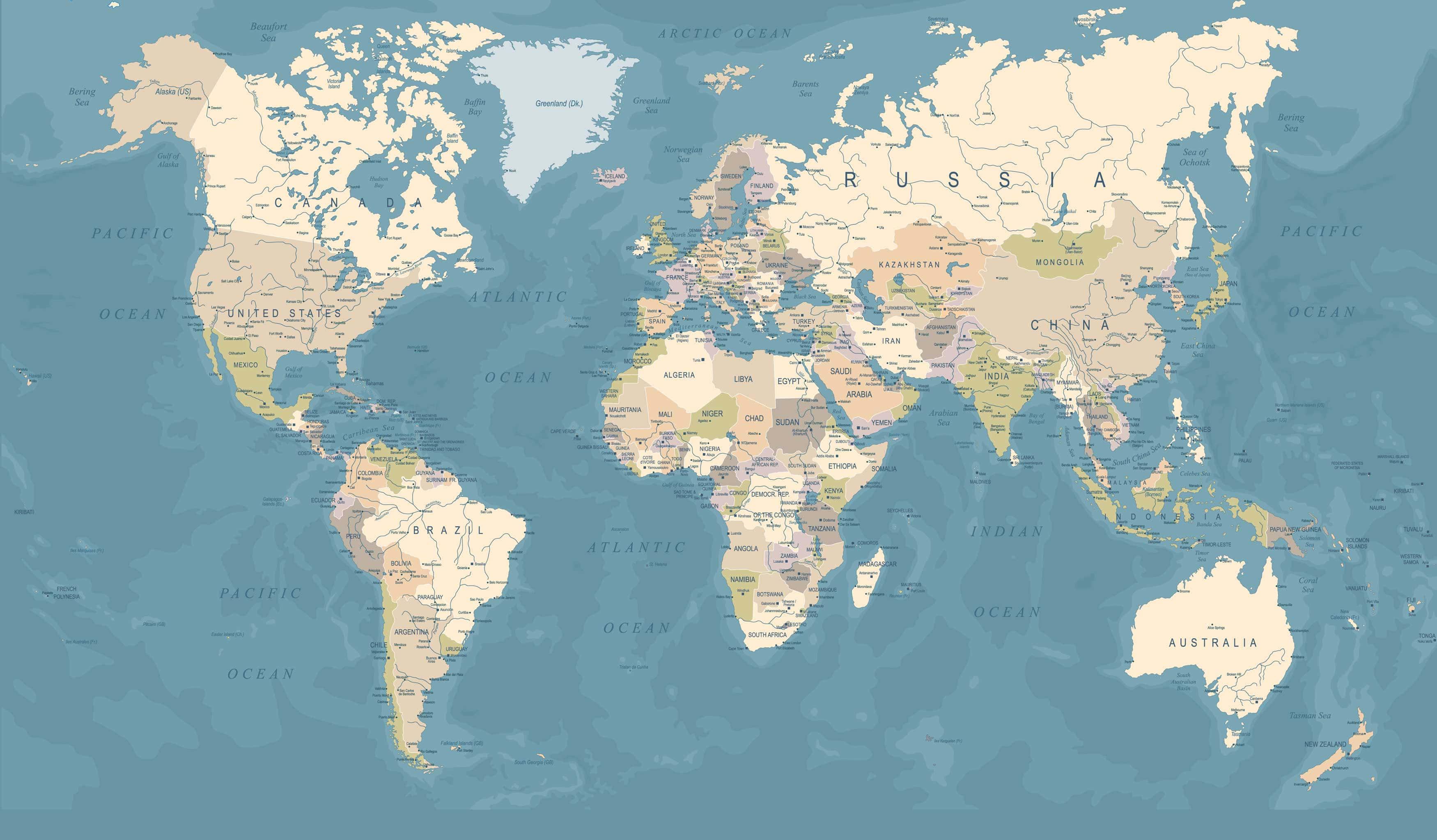 World Map Background — 3500x2048 wallpaper