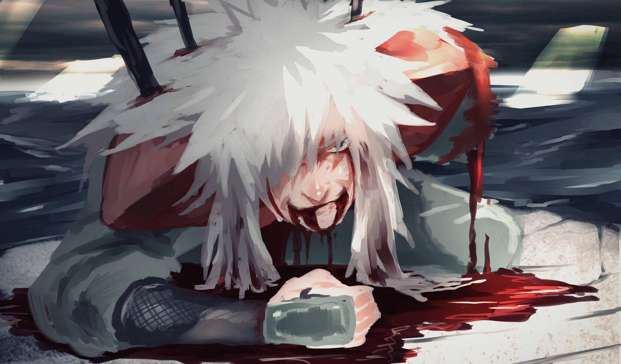 Wounded Jiraiya Digital Art — 2048x1202 wallpaper