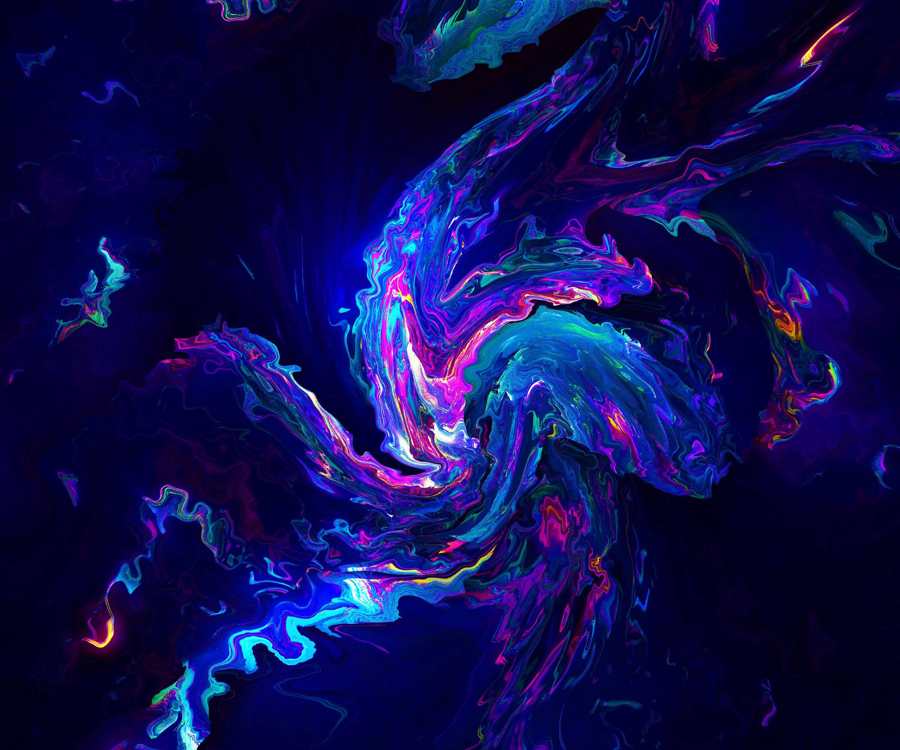 Xiaomi Laptop Blue Swirls — 3000x2500 wallpaper