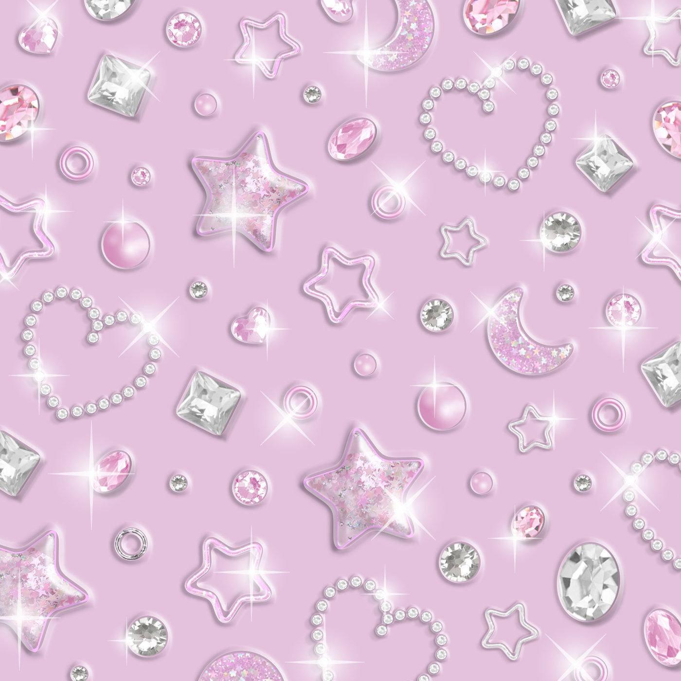 Y2k Aesthetic Diamonds And Pearls — 1400x1400 wallpaper