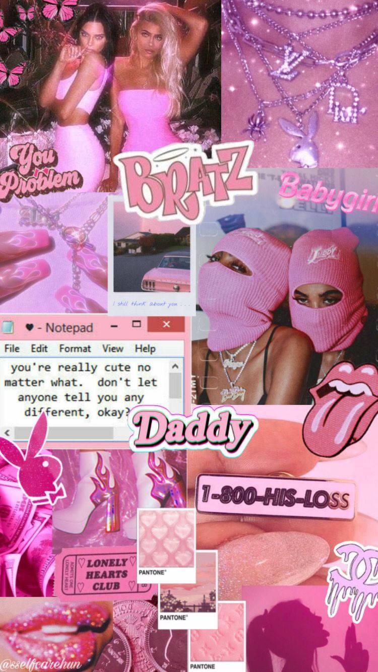 Y2K Aesthetic Girly Mood Board — 750x1334 wallpaper