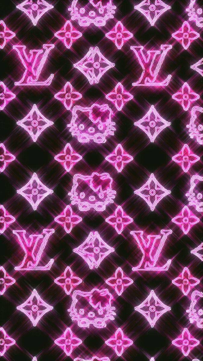 Y2k Aesthetic Hello Kitty Lv Logo — 674x1200 wallpaper