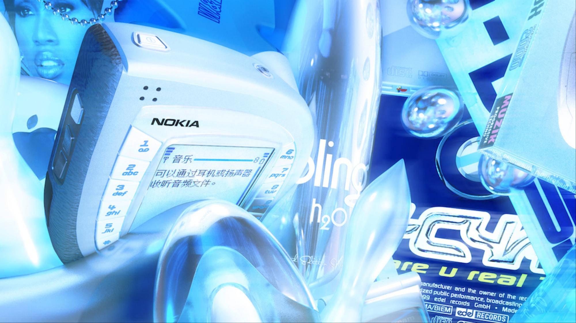 Y2k Aesthetic Nokia Phone — 2000x1124 wallpaper