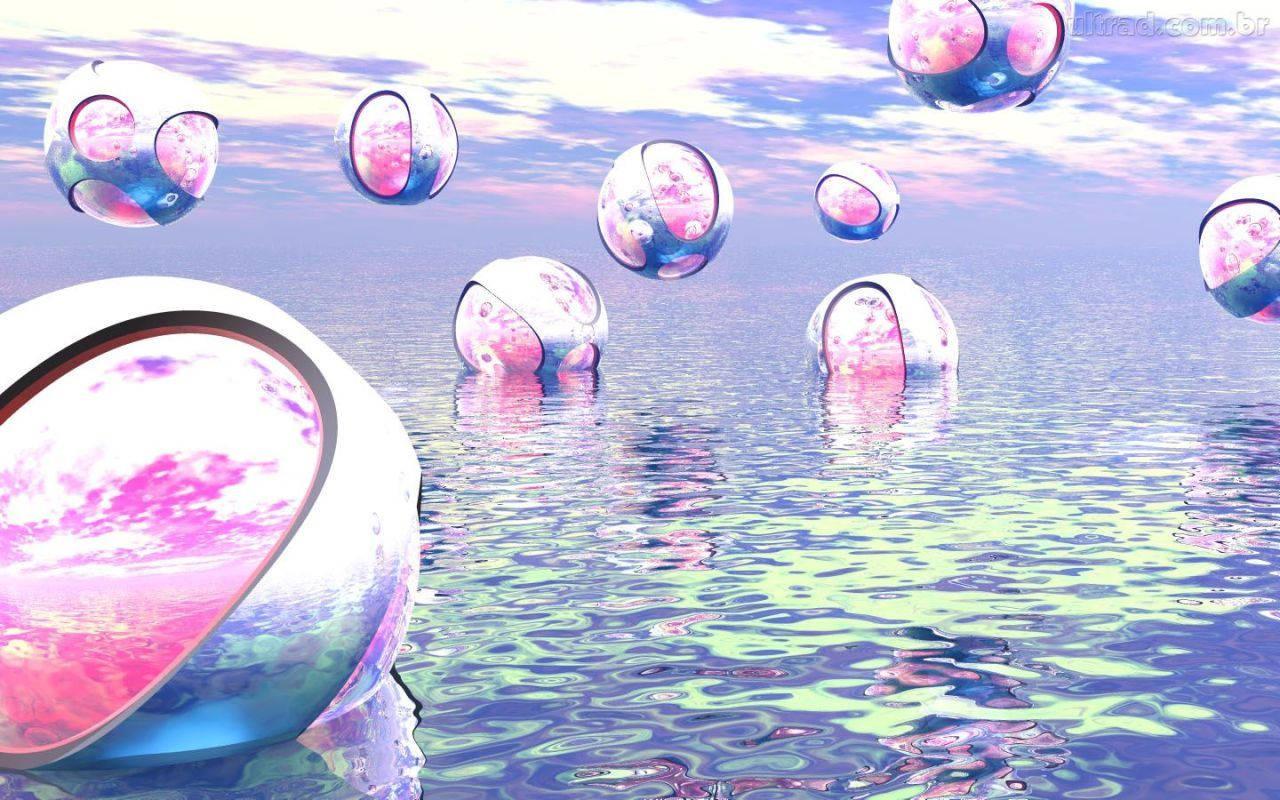 Y2k Aesthetic Pink Orbs — 1280x800 wallpaper