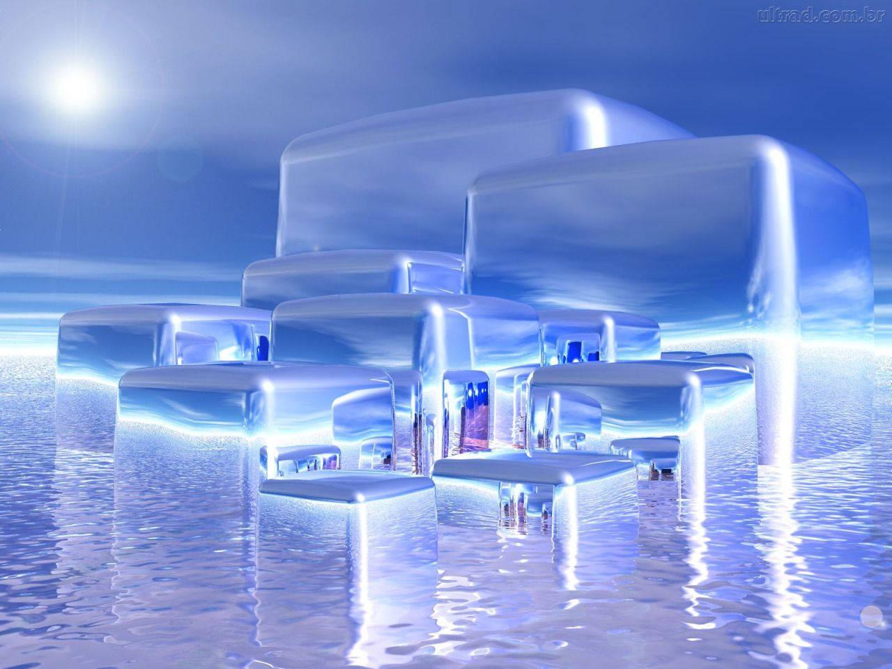 Y2k Crystal Clear Cubes — 1280x960 wallpaper