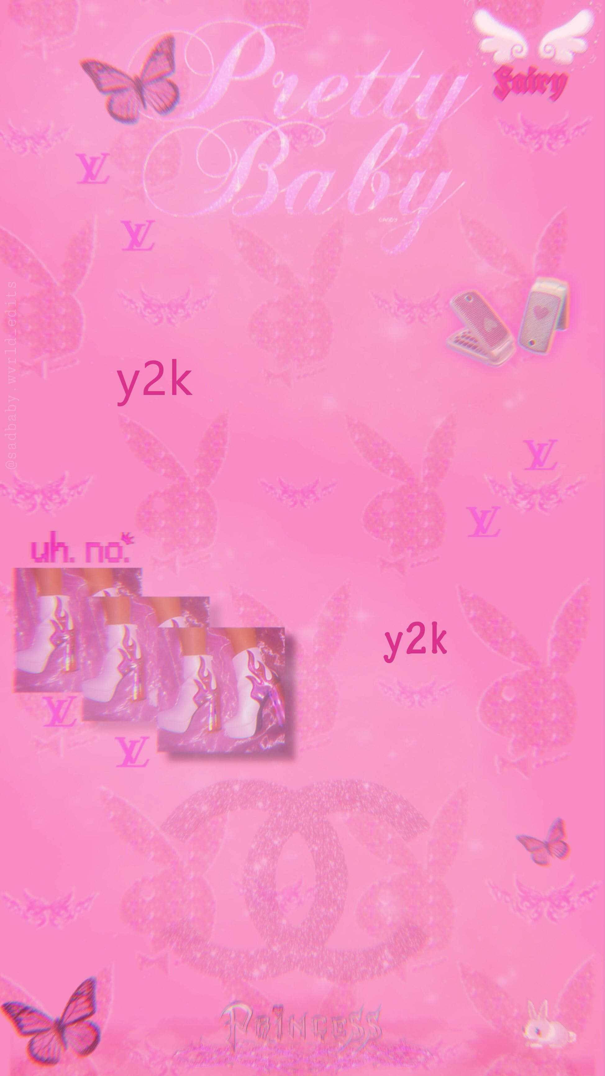 Y2k Phones In Pink — 1948x3463 wallpaper