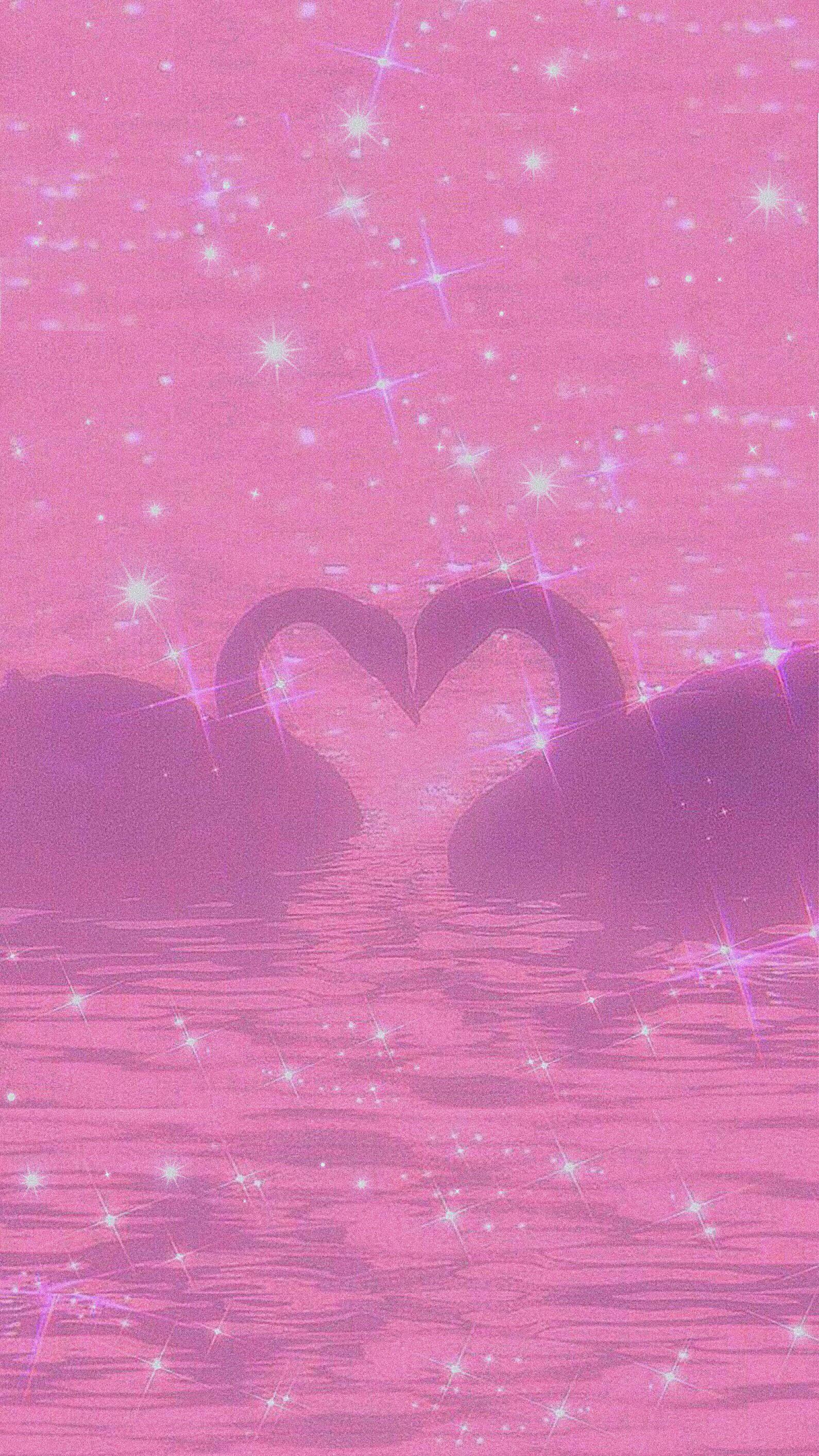 Y2k Swan Lovers — 1590x2828 wallpaper