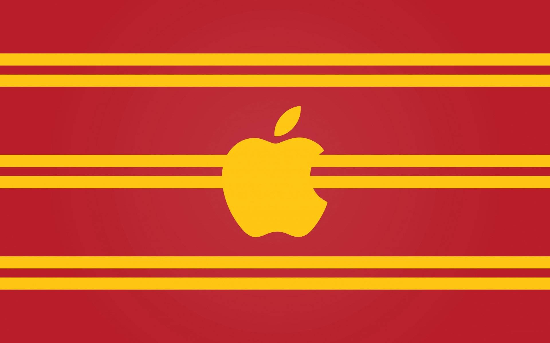 Yellow And Red Apple Logo — 1920x1200 wallpaper