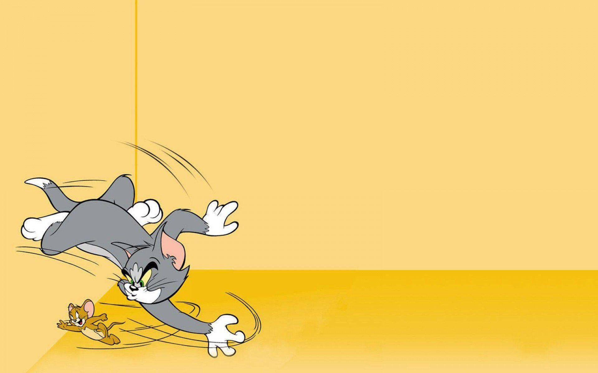 Yellow-Colored Tom And Jerry — 1920x1200 wallpaper