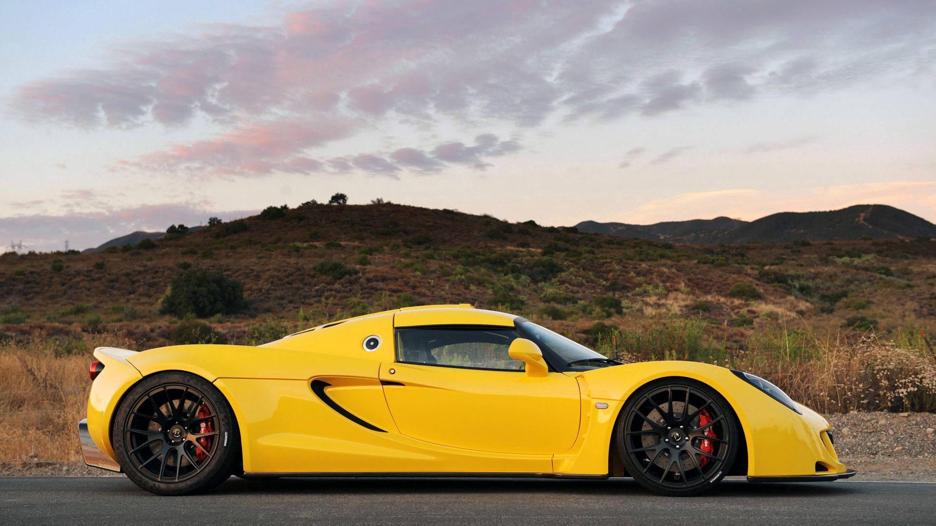Yellow Hennessey Venom GT — 1920x1080 wallpaper