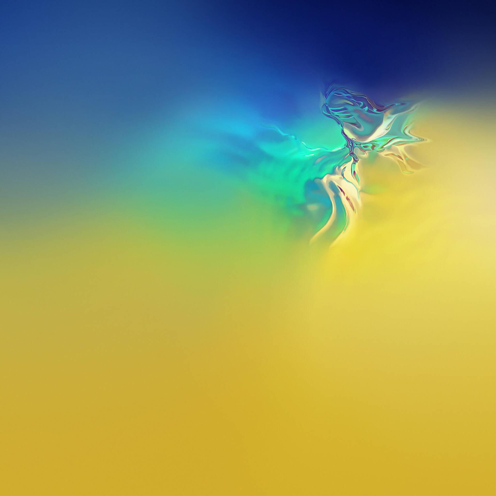Yellow Wave Samsung Lock Screen — 1920x1920 wallpaper