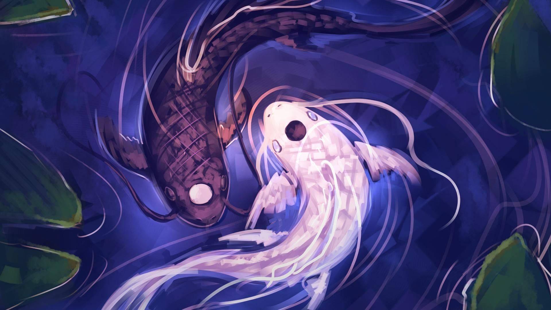 Yin Yang Fishes, symbol of balance — 1920x1080 wallpaper