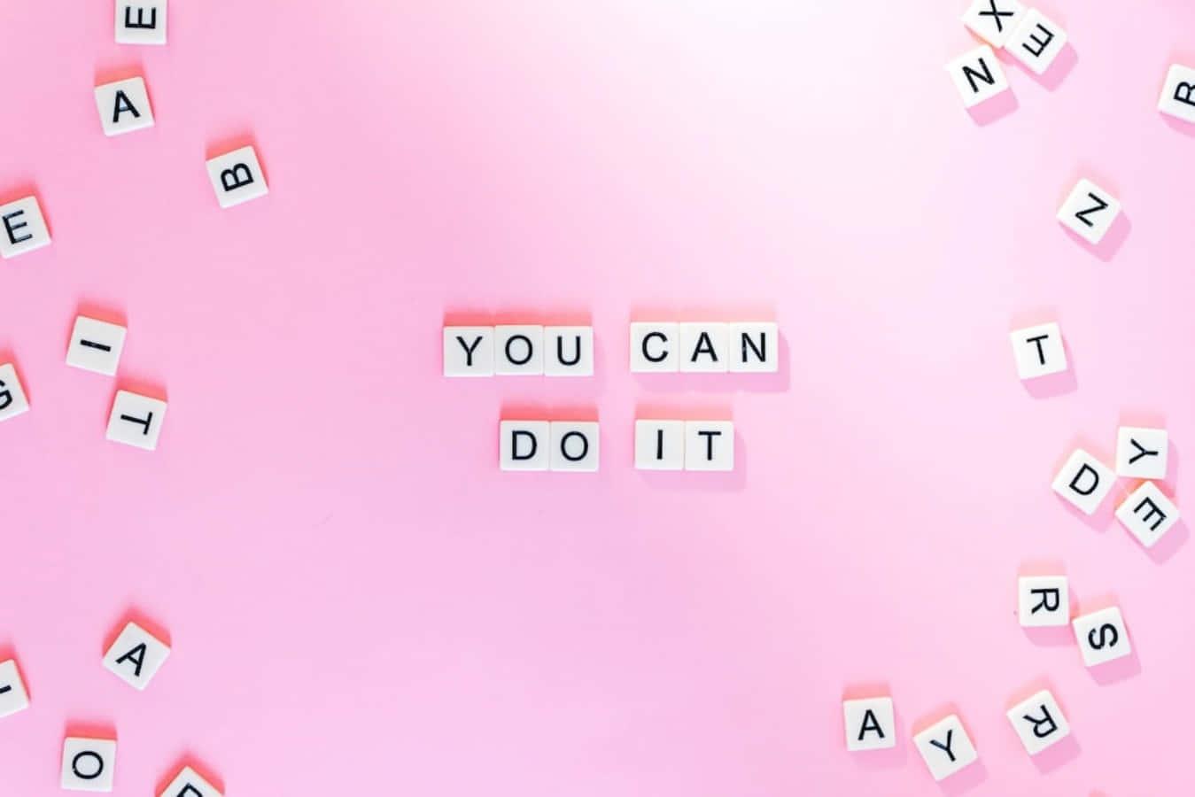you can do it written on a pink background — 1349x900 wallpaper