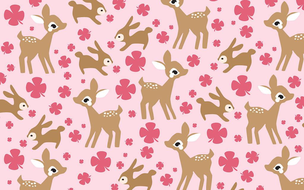Young Deer Art Cute Laptop — 1024x640 wallpaper