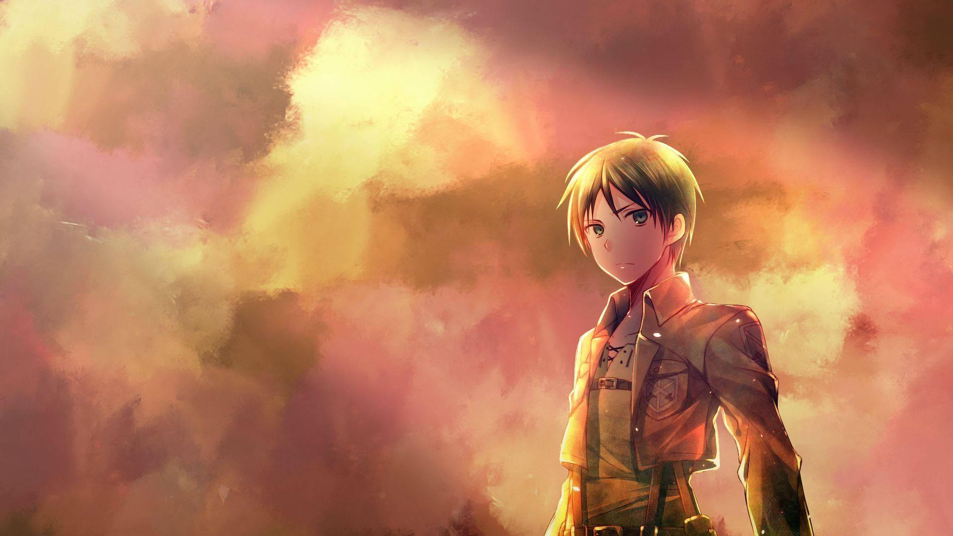 Young Eren Jaeger Unleashes His Mighty Attack On Titan — 1920x1080 wallpaper
