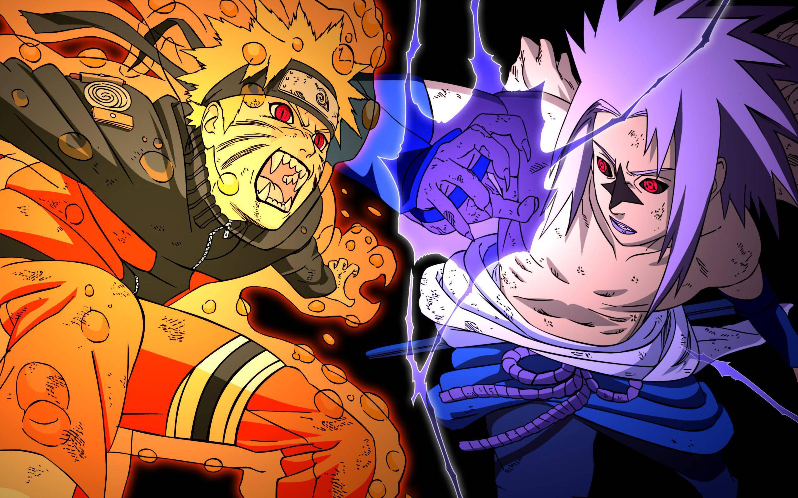 Young Naruto And Sasuke — 2560x1600 wallpaper