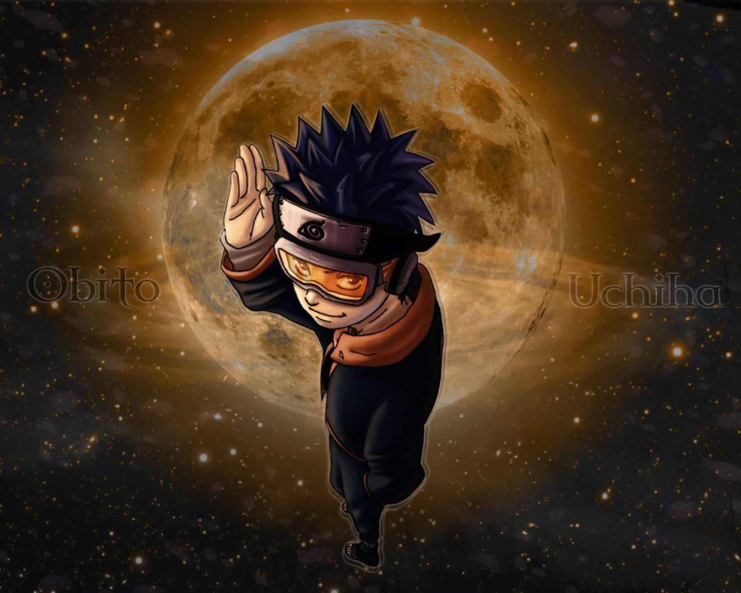 Young Uchiha Obito with Moon