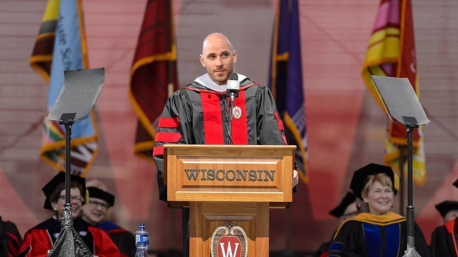 YouTube Star Johnny Sins Delivering Commencement Speech — 1600x900 wallpaper