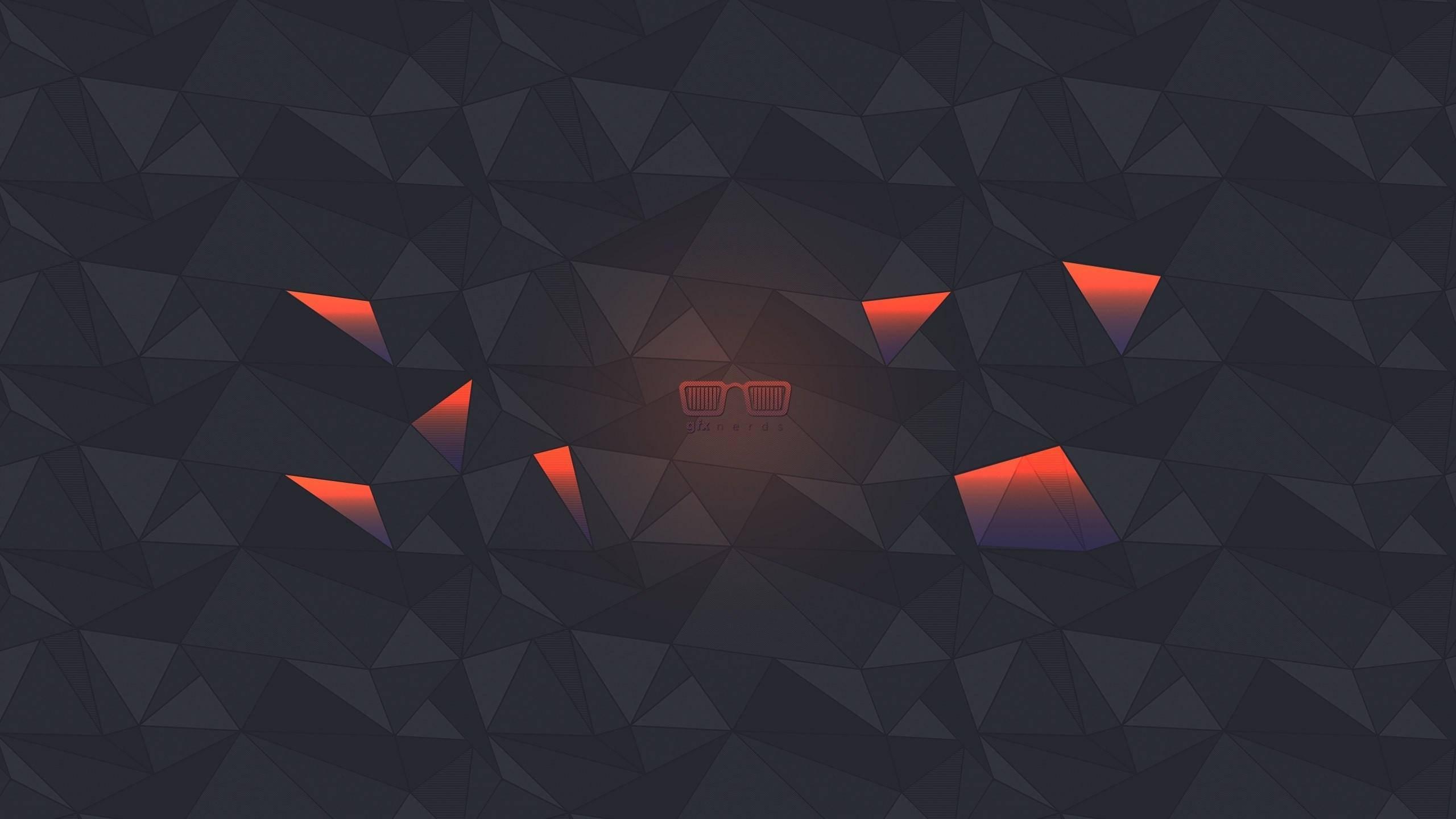 YouTube Thumbnail Geometric Black — 2560x1440 wallpaper