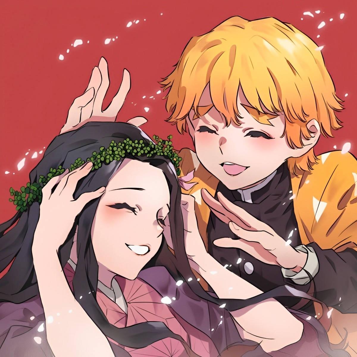 Zenitsu And Nezuko Demon Slayer PFP — 1200x1200 wallpaper