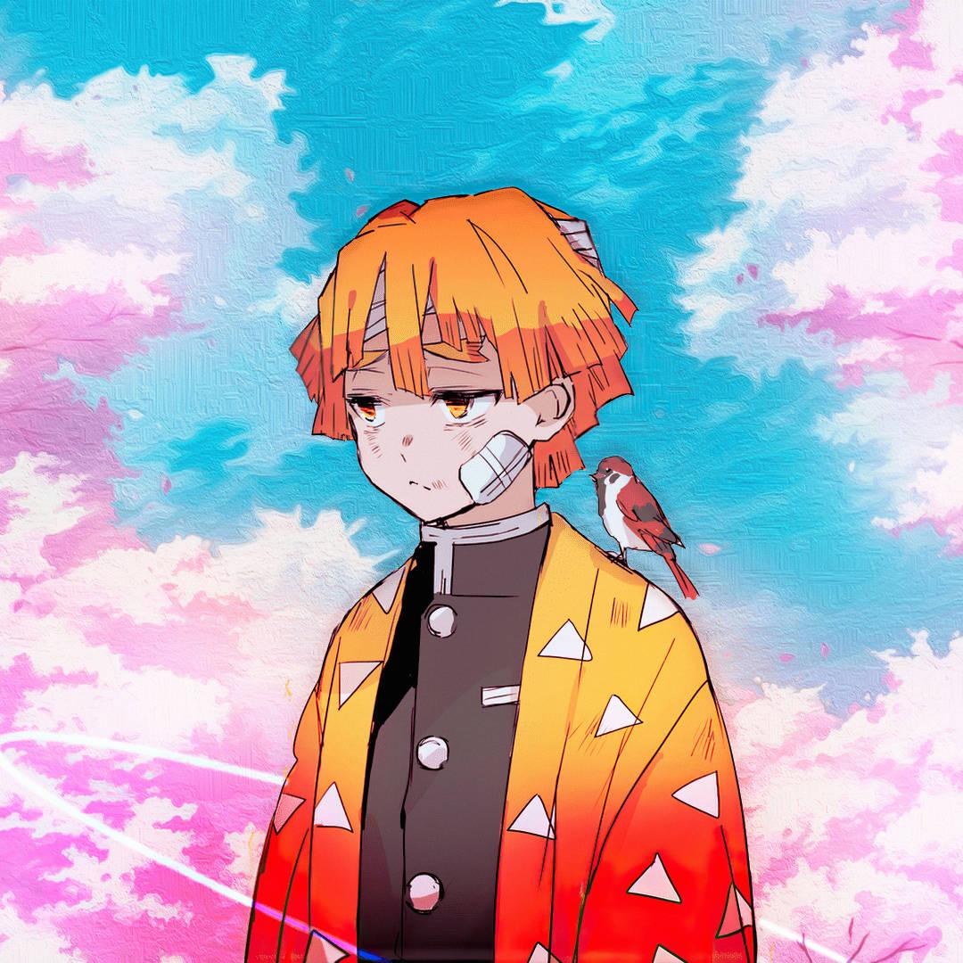 Zenitsu With Cherry Blossoms Demon Slayer PFP — 1080x1080 wallpaper