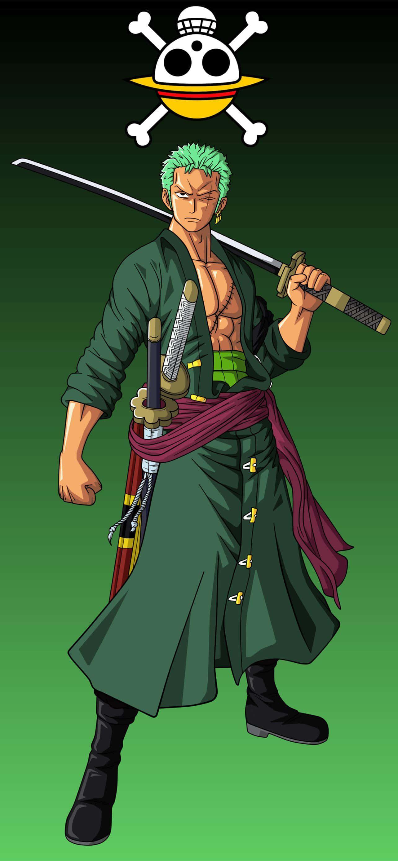 Zoro - The courageous hero set on a journey. — 1284x2778 wallpaper