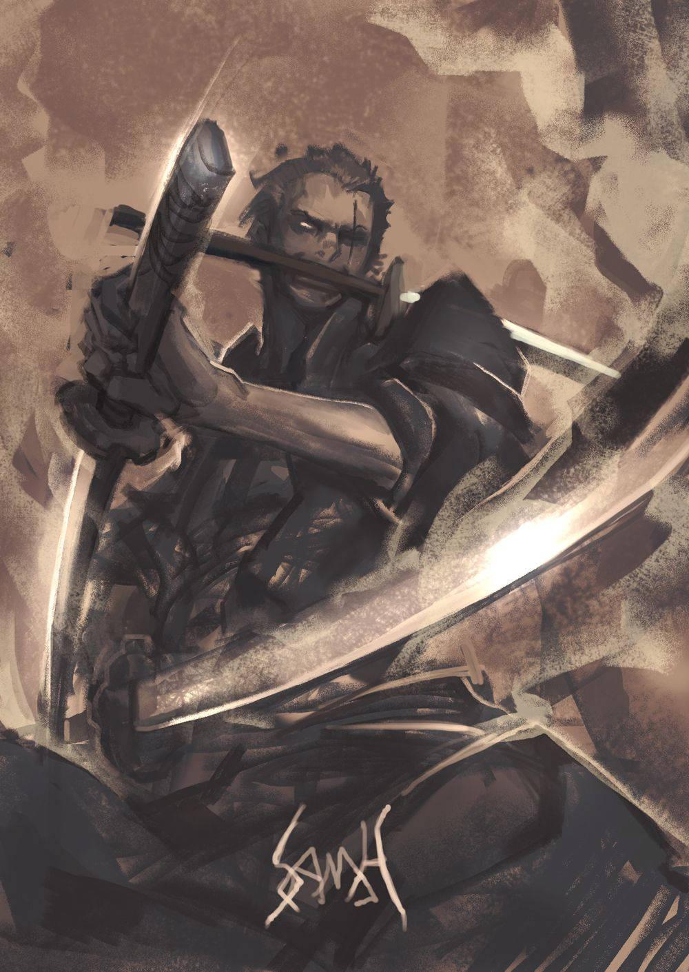 Zoro, the fierce and feared swordsman from the hit series One Piece — 1000x1410 wallpaper