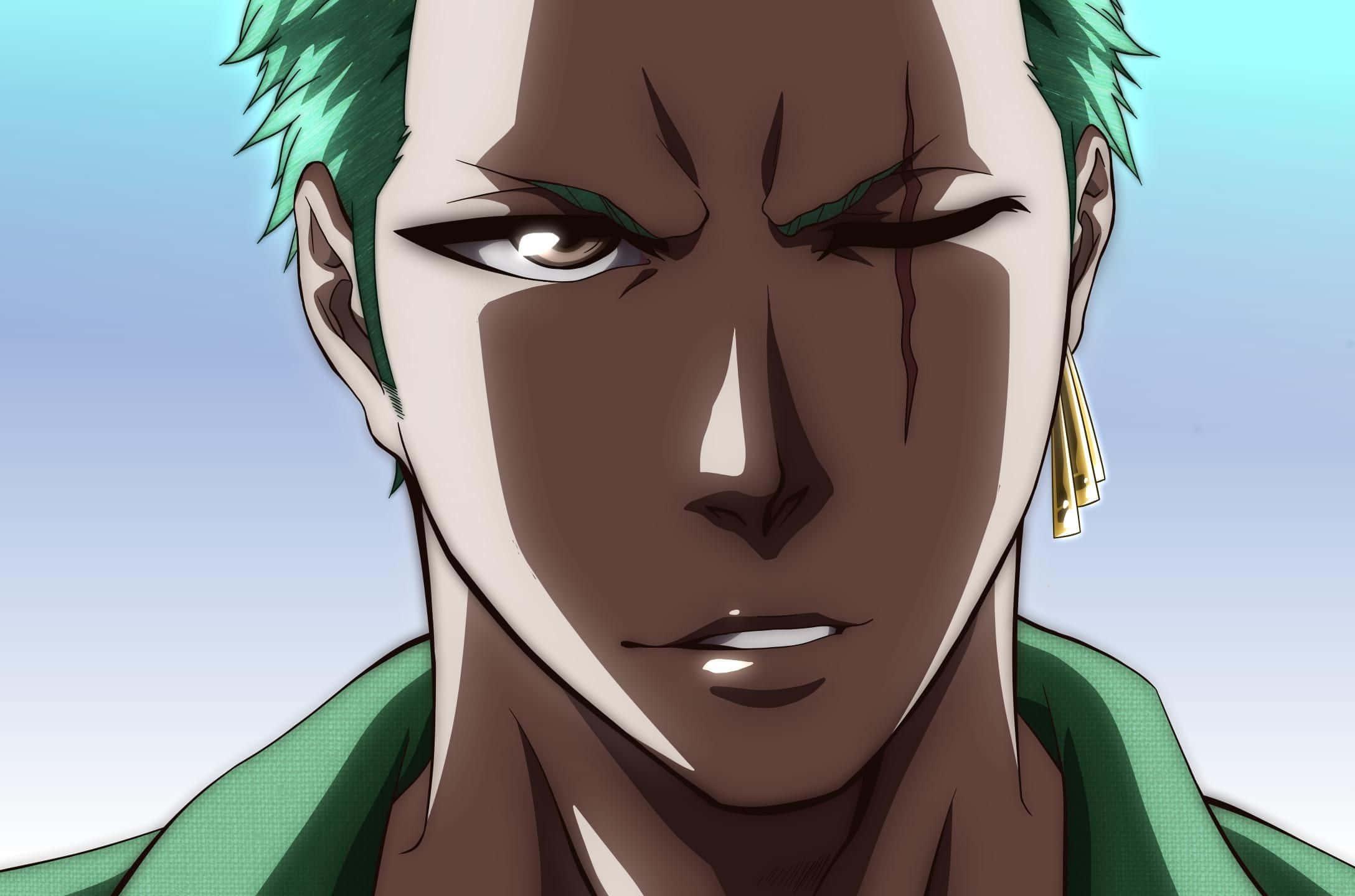 Zoro Wielding His Swords in an Epic Stance — 2176x1440 wallpaper